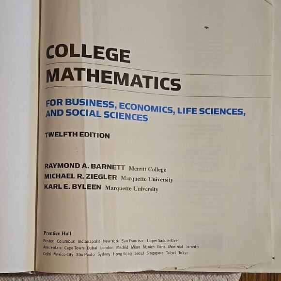 College Mathematics for Business, Economics, Life Sciences, Social Sciences [B2] - Picture 5 of 7